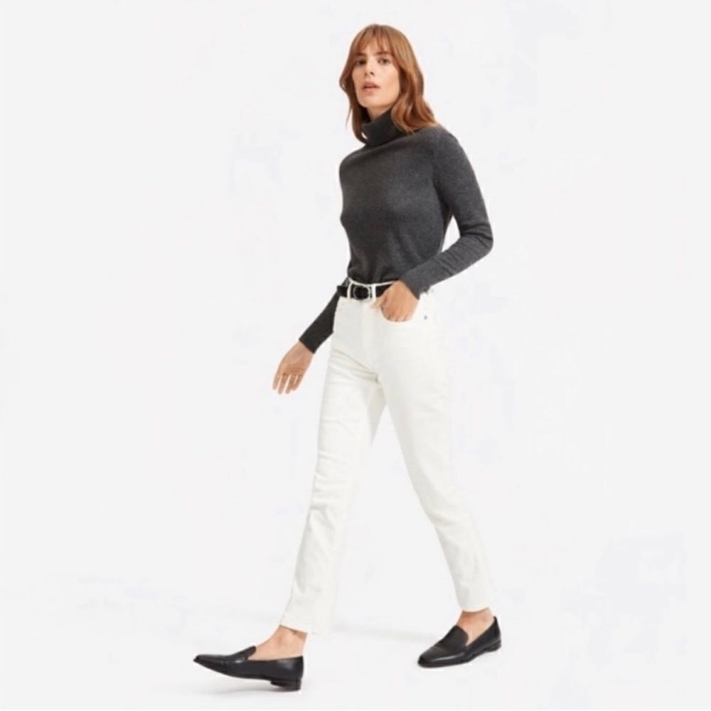 Everlane High Rise Straight Jean White Size 28